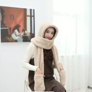 3-in-1 Hoodie Scarf with Pockets
